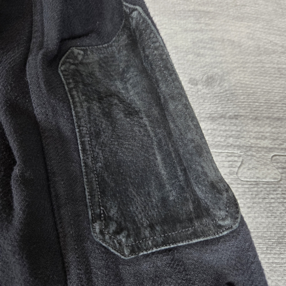 CPO Provisions Heavyweight Chore Coat Barn Jacket Black XL Leather Elbow Patches - Picture 8 of 8